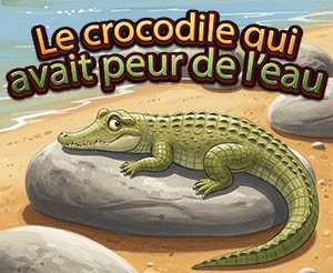 Histoire racontée en ligne : le crocodile qui avait peur de l'eau