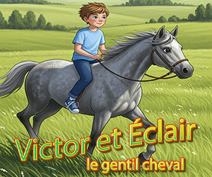 Histoire racontée en ligne : Victor et Éclair le gentil cheval