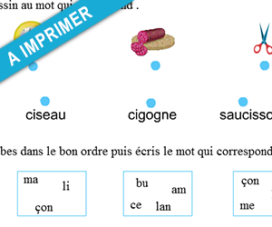 Exercice à imprimer, ce, ci, ç